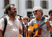 Alceu Valença e Alexandre Pires em Santos