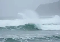 ondas de 2 metros e chuvas fortes