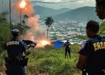 policiais a tiros em Santos