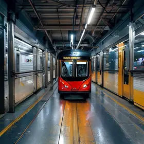 visita monitorada à garagem dos bondes