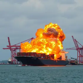 responsabilidade exportadora explosão Santos