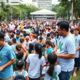 evento de conscientização sobre autismo