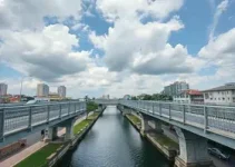 passarela canal 4 Santos