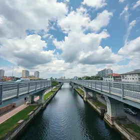 passarela canal 4 Santos