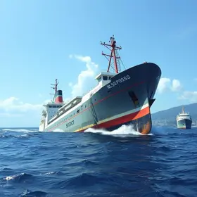 navio à deriva