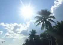 tempo firme e quente em Santos