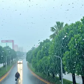 chuva em Santos