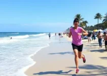 corrida na praia