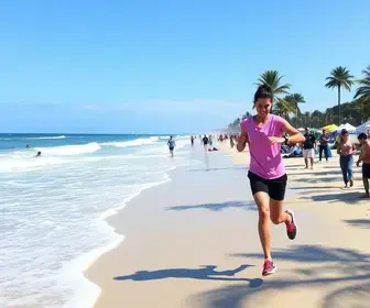 corrida na praia